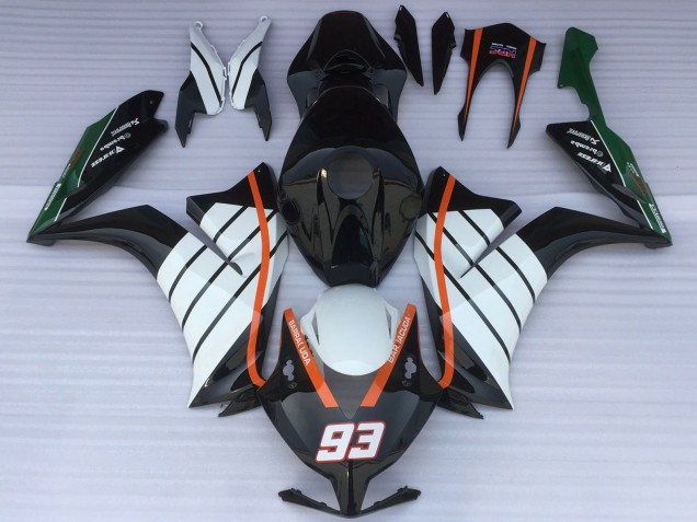 Carenagens Moto Honda CBR1000RR 2012-2016 - Branco Laranja Preto Brilhante Baracuda 93