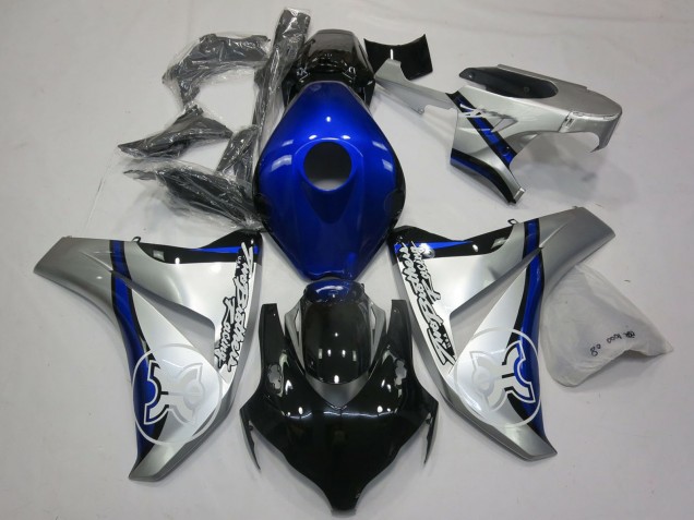 Carenagens Moto Honda CBR1000RR 2006-2007 - Prata Azul Preto Brilhante TBR