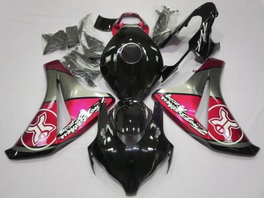 Carenagens Moto Honda CBR1000RR 2008-2011 - Rosa Cinzento Preto Brilhante