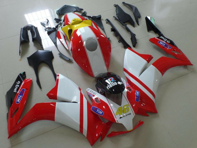 Carenagens Moto Honda CBR1000RR 2012-2016 - Branco Vermelho Amarelo Azul Ducati Estilo