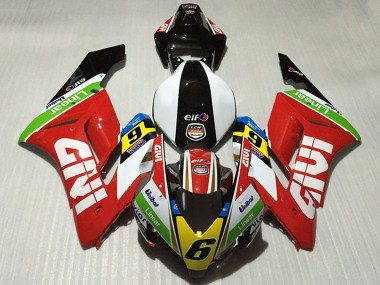 Carenagens Moto Honda CBR1000RR 2004-2005 - Branco Vermelho Verde Amarelo Preto Brilhante Givi 6