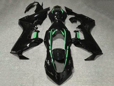 Carenagens Moto Honda CBR1000RR 2017-2023 - Preto Brilhante Verde Floresta Linha