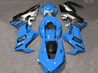 Carenagens Moto Honda CBR1000RR 2017-2023 - Azul Branco Prata Preto Brilhante DSI