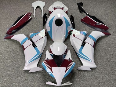 Carenagens Moto Honda CBR1000RR 2012-2016 - Branco Azul Claro Vermelho Castanho