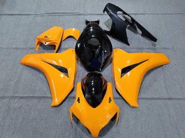 Carenagens Moto Honda CBR1000RR 2008-2011 - Laranja Brilhante Preto Brilhante
