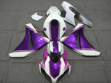 Carenagens Moto Honda CBR1000RR 2008-2011 - Branco Roxo Brilhante Rosa
