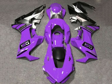 Carenagens Moto Honda CBR1000RR 2017-2023 - Roxo Branco Prata Preto Brilhante DSI