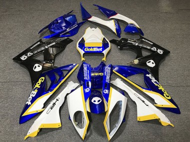 Carenagens Moto Honda CBR1000RR 2012-2016 - Branco Azul Amarelo Preto Brilhante OuroBet