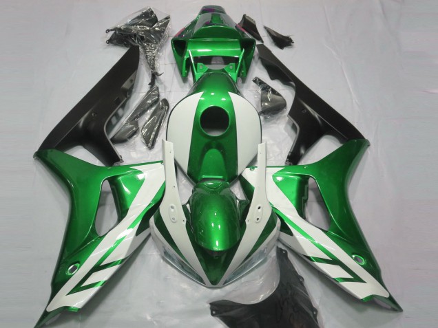 Carenagens Moto Honda CBR1000RR 2006-2007 - Verde Branco Preto Fosco
