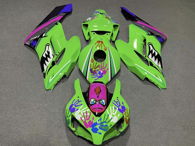 Carenagens Moto Honda CBR1000RR 2004-2005 - Verde Roxo Azul Preto Tubarão