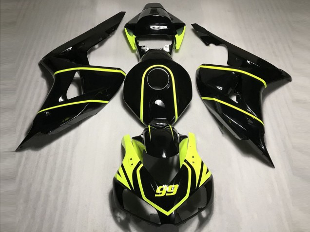 Carenagens Moto Honda CBR1000RR 2006-2007 - Preto Brilhante Alta Visibilidade Amarelo 99
