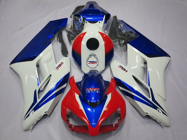 Carenagens Moto Honda CBR1000RR 2004-2005 - Branco Azul Vermelho HRC OEM Estilo