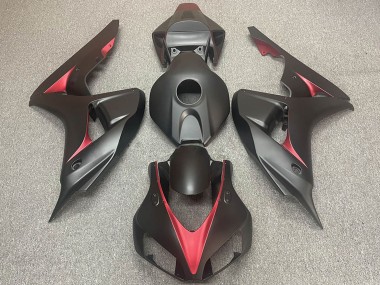 Carenagens Moto Honda CBR1000RR 2006-2007 - Preto Fosco Vermelho