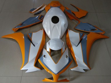 Carenagens Moto Honda CBR1000RR 2012-2016 - Branco Laranja Cinzento