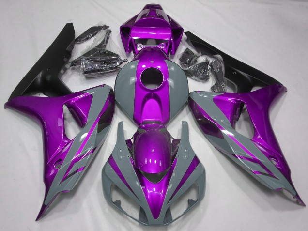 Carenagens Moto Honda CBR1000RR 2006-2007 - Nardo Cinzento Roxo Preto Fosco