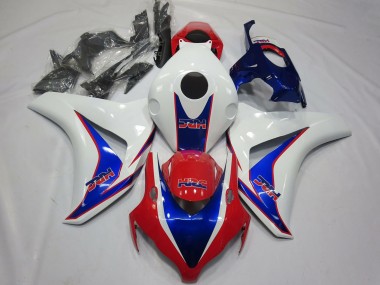 Carenagens Moto Honda CBR1000RR 2008-2011 - Branco Azul Vermelho HRC OEM Estilo