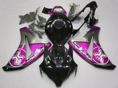 Carenagens Moto Honda CBR1000RR 2008-2011 - Cinzento Rosa Preto Brilhante