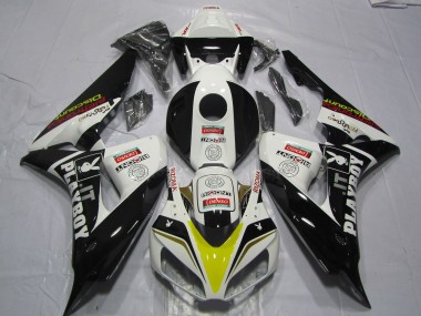 Carenagens Moto Honda CBR1000RR 2006-2007 - Branco Amarelo Vermelho Preto Brilhante Denso PlayBoy