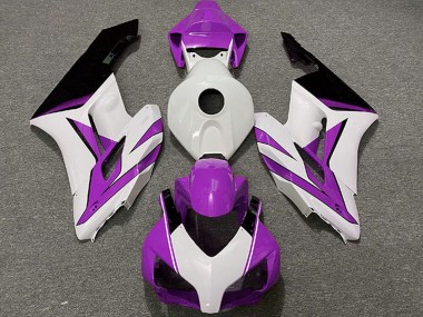 Carenagens Moto Honda CBR1000RR 2004-2005 - Branco Roxo Preto Brilhante