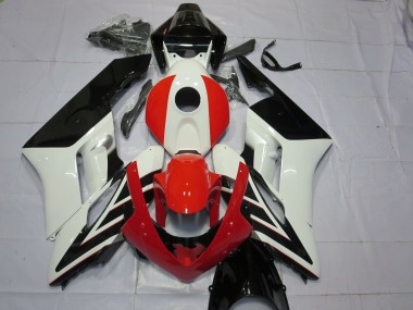 Carenagens Moto Honda CBR1000RR 2004-2005 - Branco Vermelho Preto Brilhante Listra