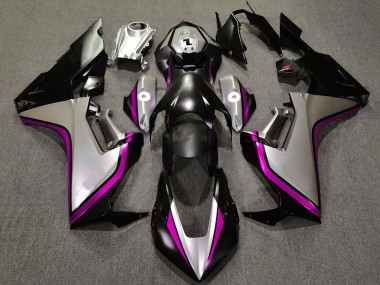 Carenagens Moto Honda CBR1000RR 2017-2023 - Prata Rosa Preto Brilhante