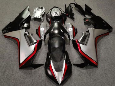 Carenagens Moto Honda CBR1000RR 2017-2023 - Prata Vermelho Preto Brilhante