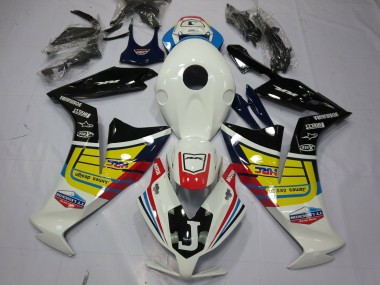 Carenagens Moto Honda CBR1000RR 2012-2016 - Branco Amarelo Preto Brilhante