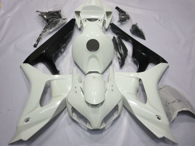 Carenagens Moto Honda CBR1000RR 2006-2007 - Branco Preto Brilhante