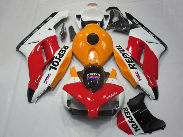 Carenagens Moto Honda CBR1000RR 2004-2005 - Branco Laranja Vermelho Preto Brilhante Repsol HRC