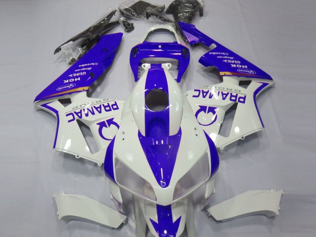 Carenagens Moto Honda CBR600RR 2005-2006 - Branco Azul Pramac