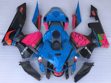 Carenagens Moto Honda CBR600RR 2005-2006 - Azul Tubarão Rosa
