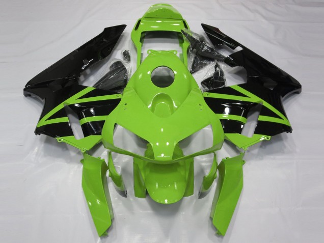 Kits Carenagem Moto Honda CBR600RR 2003-2004 - Verde Preto Brilhante