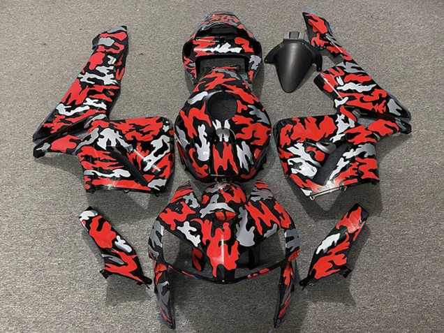 Carenagens Moto Honda CBR600RR 2005-2006 - Camouflage Vermelho