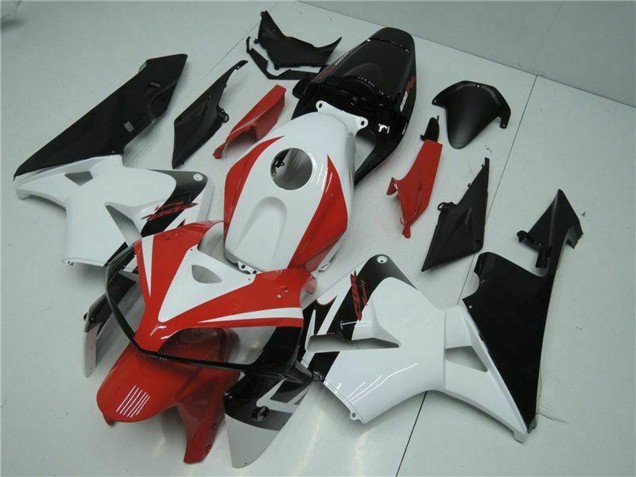 Kits Carenagem Moto Honda CBR600RR 2005-2006 - Branco Vermelho Preto