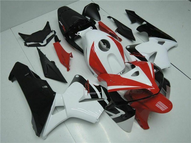 Kits Carenagem Moto Honda CBR600RR 2005-2006 - Branco Vermelho Preto