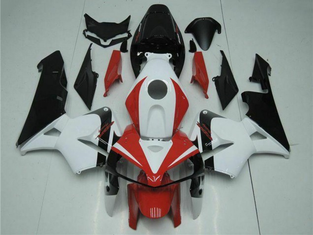 Kits Carenagem Moto Honda CBR600RR 2005-2006 - Branco Vermelho Preto