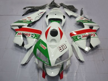 Carenagens Moto Honda CBR600RR 2005-2006 - Branco Verde Vermelho Castrol 93