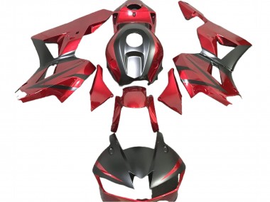 Carenagens Moto Honda CBR600RR 2013-2026 - Vermelho Profundo Preto Fosco
