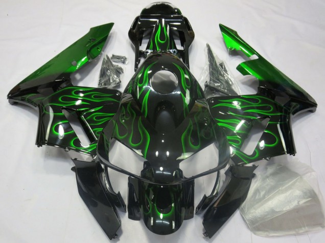 Carenagens Moto Honda CBR600RR 2003-2004 - Preto Brilhante Azul Chama