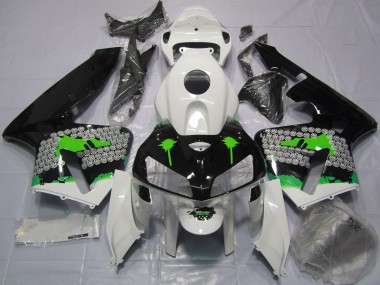 Carenagens Moto Honda CBR600RR 2005-2006 - Branco Verde Preto Respingos