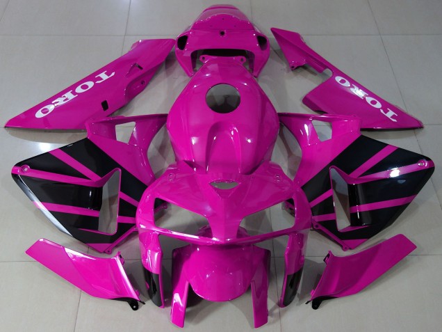 Carenagens Moto Honda CBR600RR 2005-2006 - Rosa Choque Preto OEM Estilo