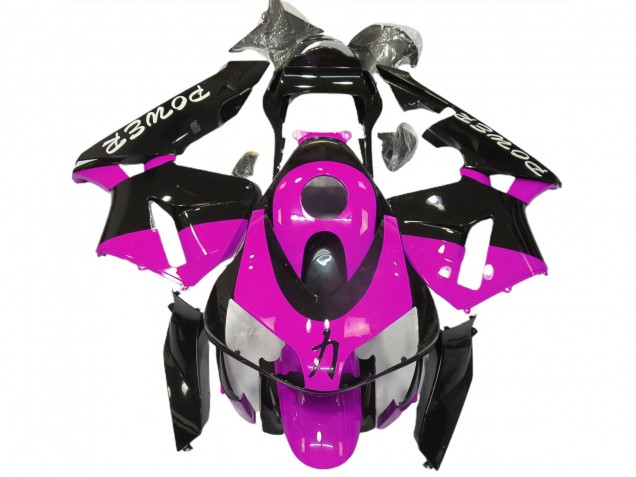 Carenagens Moto Honda CBR600RR 2003-2004 - Rosa Choque Preto Brilhante Power