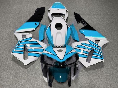 Carenagens Moto Honda CBR600RR 2005-2006 - Branco Azul Claro Asas