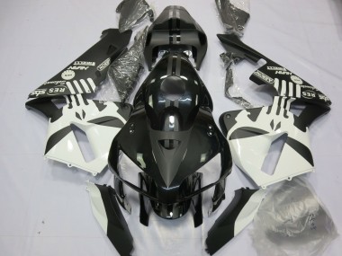 Carenagens Moto Honda CBR600RR 2005-2006 - Branco Preto Fosco Puisher Logo