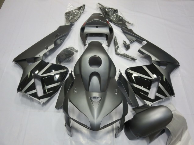 Carenagens Moto Honda CBR600RR 2005-2006 - Cinzento Fosco Preto