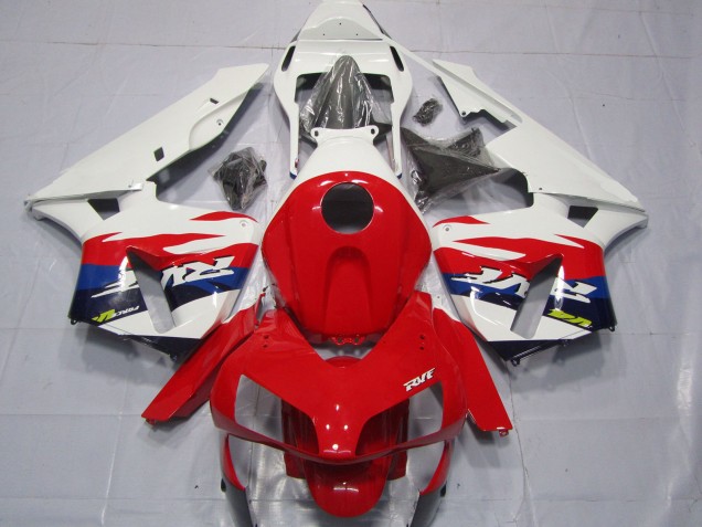 Carenagens Moto Honda CBR600RR 2003-2004 - Branco Vermelho Azul RVF Estilo