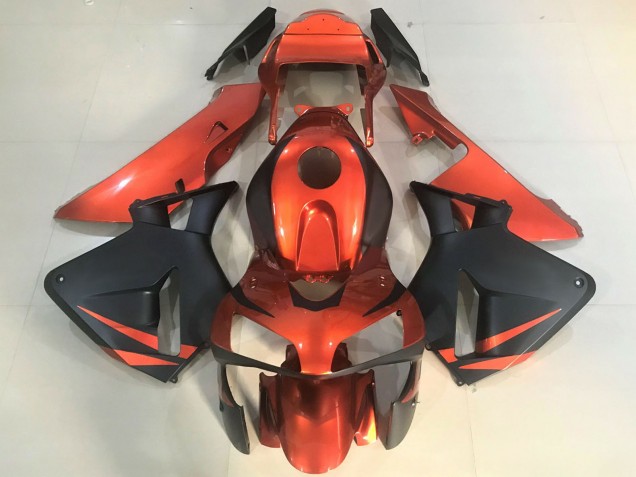 Carenagens Moto Honda CBR600RR 2003-2004 - Laranja Preto Fosco