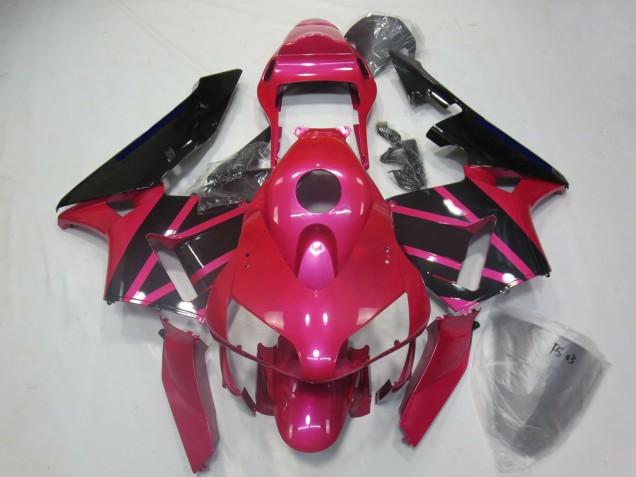 Carenagens Moto Honda CBR600RR 2003-2004 - Rosa Preto Brilhante