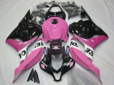 Carenagens Moto Honda CBR600RR 2009-2012 - Rosa Branco Preto Brilhante Repsol