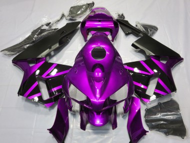 Carenagens Moto Honda CBR600RR 2005-2006 - Roxo Preto Brilhante Estilo